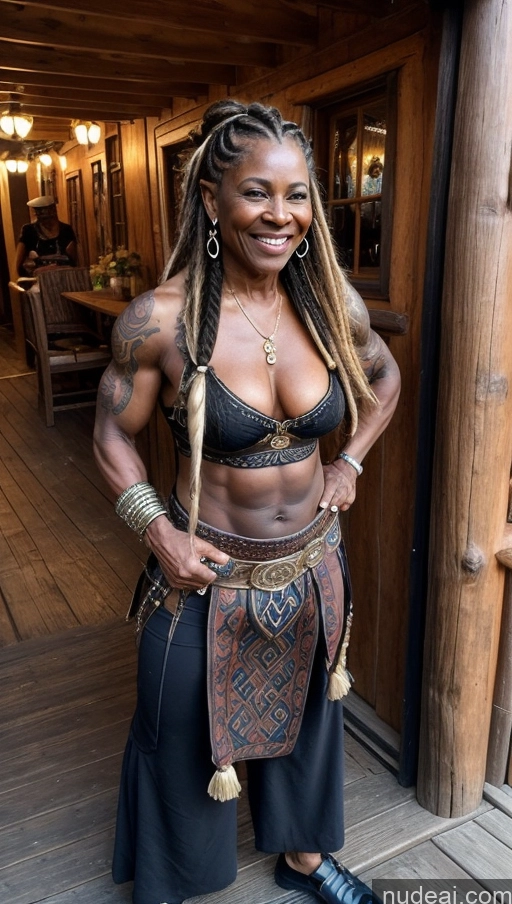 related ai porn images free for Milf Muscular Abs Dark Skin Viking Tattoos Braided 80s Pubic Hair Black Laughing Pirate