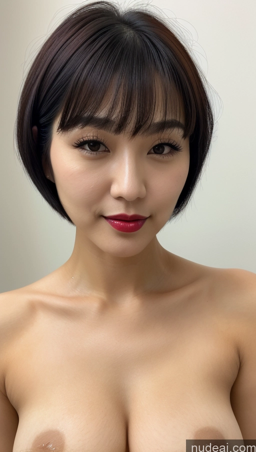 related ai porn images free for Woman One Beautiful Lipstick 30s Black Hair Close-up View Detailed Perfect Boobs Small Tits Short Hair Korean