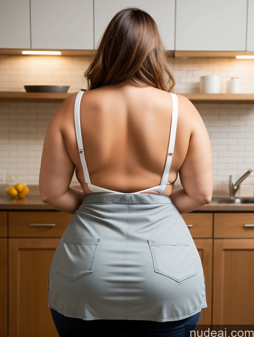 related ai porn images free for Model Busty Huge Boobs Big Ass Thick Chubby Fat Big Hips Back View Apron