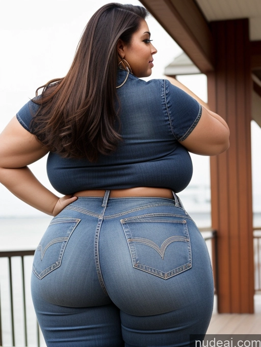 related ai porn images free for Model Busty Huge Boobs Big Ass Thick Chubby Fat Big Hips Back View Jeans