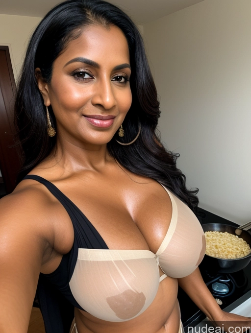 related ai porn images free for Milf Busty Big Ass Dark Skin Oiled Body Indian Black Hair Sari 40s Cleavage Front View Bedroom Thick Perfect Boobs Cooking