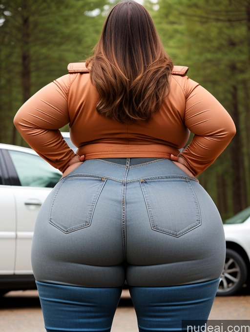 related ai porn images free for Woman Busty Huge Boobs Big Ass Thick Chubby Fat Big Hips Back View Bending Over Jacket