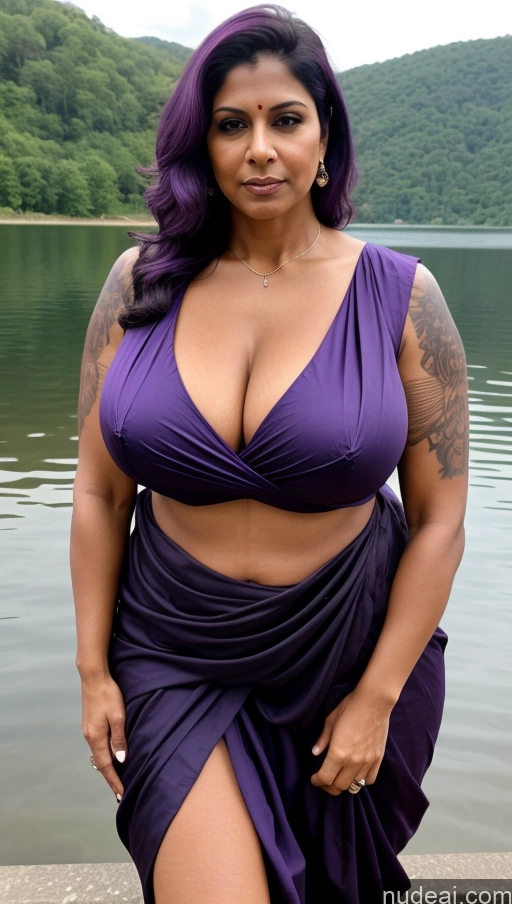 related ai porn images free for Milf Huge Boobs Beautiful Tattoos Big Ass Thick Big Hips Tall T-pose Blouse Sari Cleavage Straight Sexy Face Close-up View Serious 50s Lake Dark Fantasy Indian Dark Skin Muscular Purple Hair