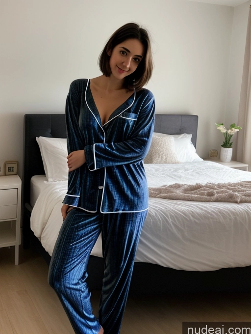 related ai porn images free for Woman Skinny Perfect Boobs Short 18 Beautiful Black Hair Bobcut White Bedroom Close-up View T-pose Pajamas Dark Lighting Detailed
