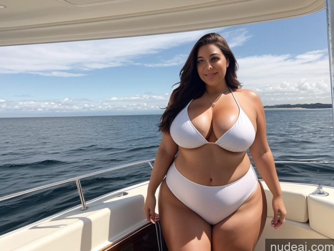 related ai porn images free for Woman Huge Boobs Big Ass Thick Chubby Big Hips Short 30s White Yacht Bikini Full Frontal Brunette Long Hair