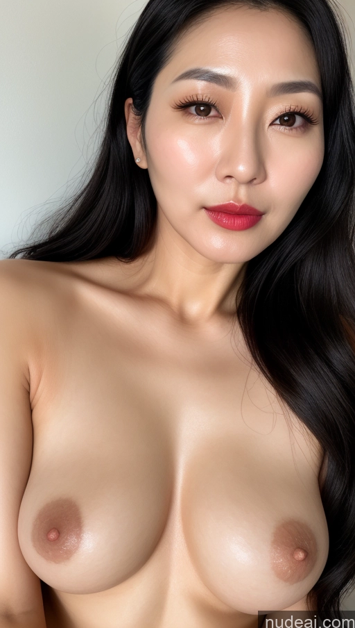 related ai porn images free for Woman One Beautiful Lipstick Close-up View Korean Slicked Black Hair 40s Perfect Boobs