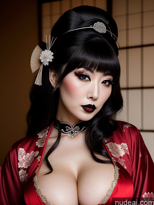 related ai porn images free for Woman Busty Japanese Geisha Goth Serious Seductive