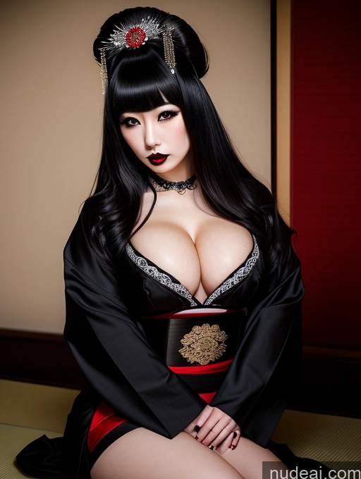 related ai porn images free for Woman Busty Japanese Geisha Goth Serious Seductive