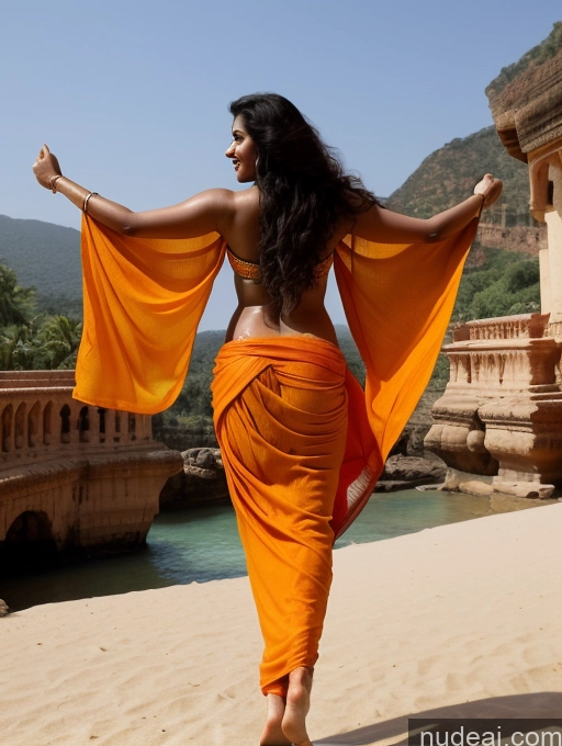 related ai porn images free for Indian Sari Several 20s Busty Topless Jumping Back View