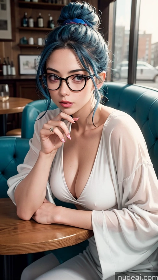 related ai porn images free for Athlete Glasses 60s Seductive Blue Hair Hair Bun British Soft Anime Cafe Jumping Angel Wine