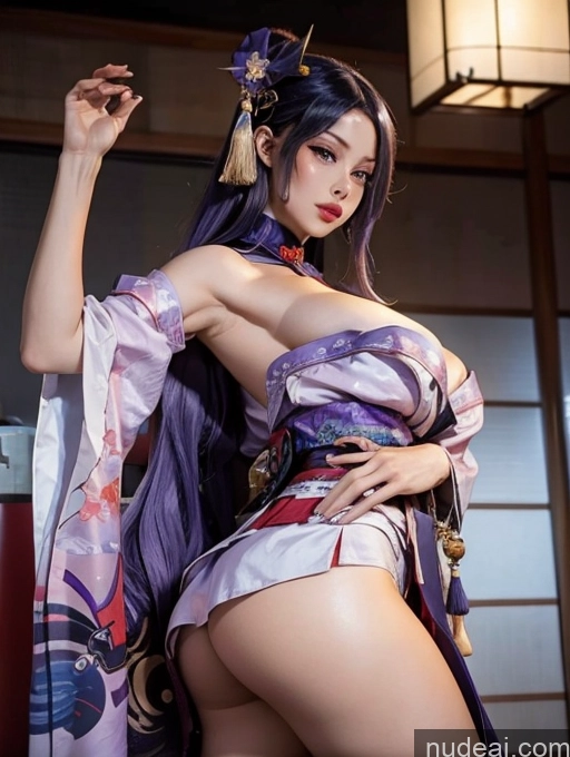 related ai porn images free for Woman Huge Boobs Big Ass Abs Pubic Hair Detailed Muscular Tall 30s Purple Hair Long Hair Raiden Shogun: Genshin Impact Cosplayers Kimono Geisha