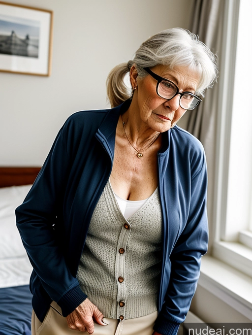 related ai porn images free for 80s Czech Glasses Casual Bedroom Sad Skinny Ponytail Jacket Perfect Boobs