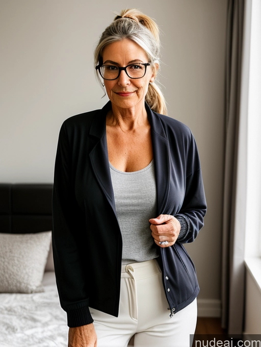 related ai porn images free for 80s Czech Glasses Casual Bedroom Sad Skinny Ponytail Jacket Perfect Boobs Busty Professor Stylish