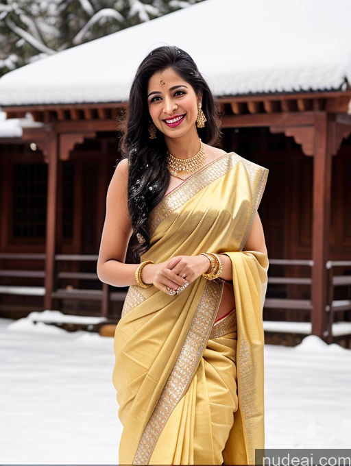 related ai porn images free for Happy Black Hair Long Hair Front View Gold Jewelry Woman Indian Sari 20s Long Legs Snow