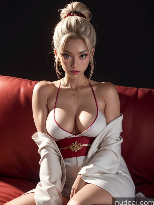 related ai porn images free for Japanese 30s Tanned Skin White Hair Hair Bun Beautiful Muscular Perfect Body Soft Anime Front View Stylish Kimono Jewelry Dark Lighting Model Seductive Sexy Face Dress Traditional Small Ass Busty Couch Big Hips