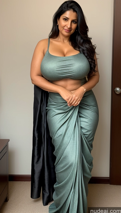 related ai porn images free for Milf One Huge Boobs Big Ass Thick Big Hips Long Hair 40s Seductive Black Hair Indian Bedroom Front View T-pose Sari Sexy Face