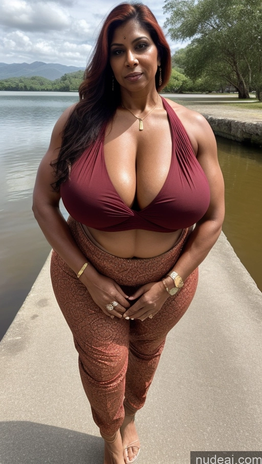 related ai porn images free for Milf Busty Huge Boobs Beautiful Muscular Big Ass Thick Big Hips Tall Dark Skin 50s Serious Ginger Indian Sexy Face Close-up View Tattoos Cleavage Cyberpunk Blouse T-pose Ponytail Lake Sari