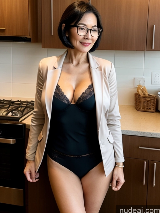 related ai porn images free for Milf Perfect Boobs Beautiful Glasses Perfect Body 70s Pixie Kitchen Bra Jacket Professor Secretary Stylish Suit Cleavage Partially Nude Detailed Sexy Face Chinese Dark Lighting