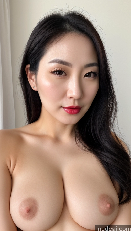 related ai porn images free for Woman One Perfect Boobs Beautiful Lipstick Thick Fairer Skin 30s Korean Close-up View Black Hair Slicked