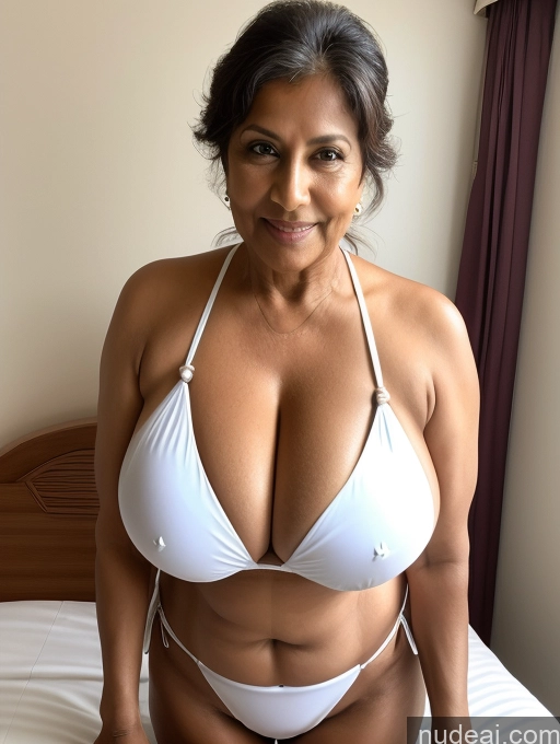 related ai porn images free for Milf One Busty Huge Boobs Tanned Skin Thick 60s Indian Front View Maid Microkini Thong