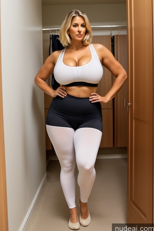 related ai porn images free for Serious Huge Boobs Tanned Skin Tall Tank Top Cleavage Blonde Bobcut White 30s Milf Thick Pantyhose Changing Room Close-up View Eating Spandex Yoga Pants