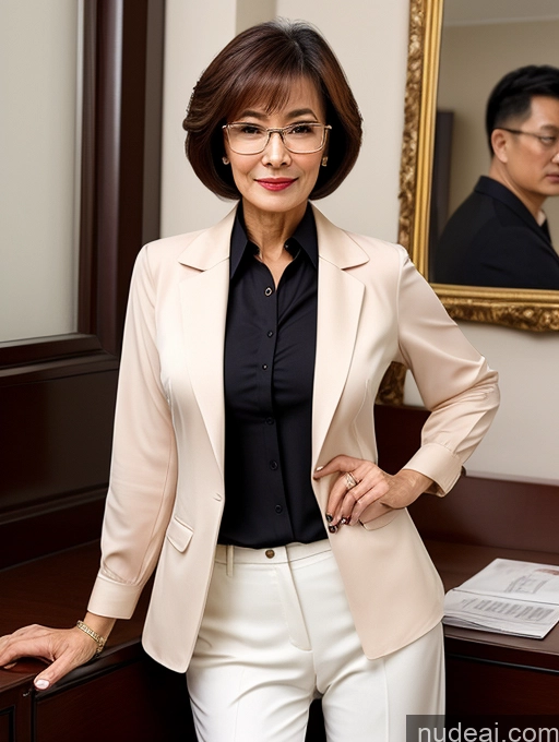 related ai porn images free for Milf Perfect Boobs Beautiful Glasses Perfect Body 60s Seductive Pixie Chinese Party Blouse Casual Jacket Professor Secretary Shirt Stylish Suit Cleavage Detailed Sexy Face Spreading Legs