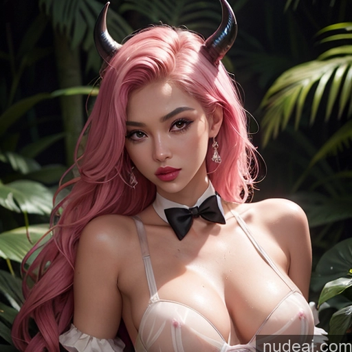 related ai porn images free for Woman Beautiful Small Tits Oiled Body Big Ass 20s Long Hair Asian Bow Tie Seductive Pouting Lips Sexy Face Pink Hair Partially Nude Gloves Transparent Watercolor Devil Bra Jungle Close-up View