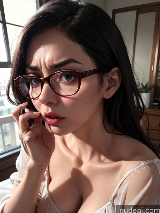 related ai porn images free for Busty Thick Glasses Sad Casual Chemise Transparent Detailed Nightgown Close-up View 80s Bedroom Blowjob Professor Satin Blouse Angry