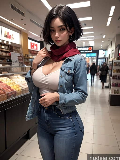 related ai porn images free for Model One Perfect Body Beautiful Perfect Boobs Small Ass 20s Seductive Blue Hair Short Hair French Soft Anime Mall Front View Casual Chemise Goth Jacket Jeans Stylish Scarf Jewelry Detailed Pantyhose Sexy Face