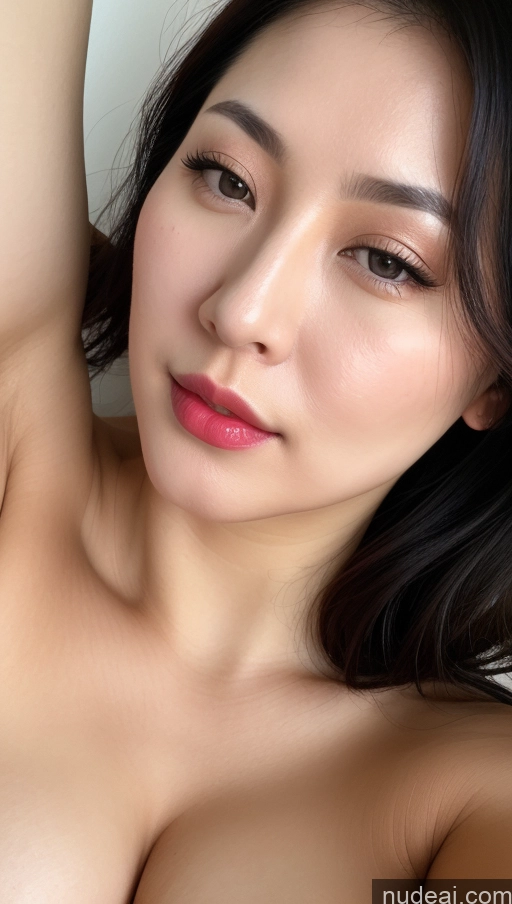 related ai porn images free for Woman One Perfect Boobs Beautiful Lipstick Thick Fairer Skin 30s Korean Close-up View Detailed Black Hair Slicked