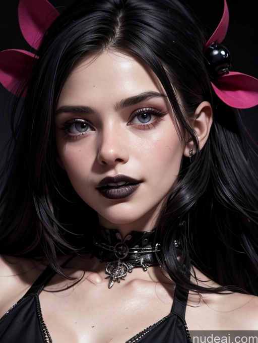 related ai porn images free for Black Hair Long Hair White Close-up View Goth 18 Laughing