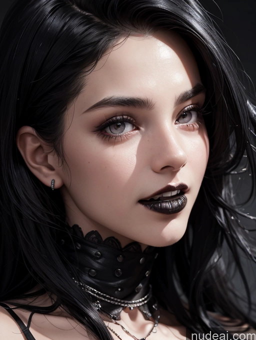 related ai porn images free for Black Hair Long Hair White Close-up View Goth 18 Laughing