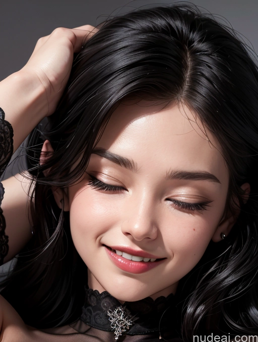 related ai porn images free for Black Hair Long Hair White Close-up View Goth 18 Laughing Happy Sleeping