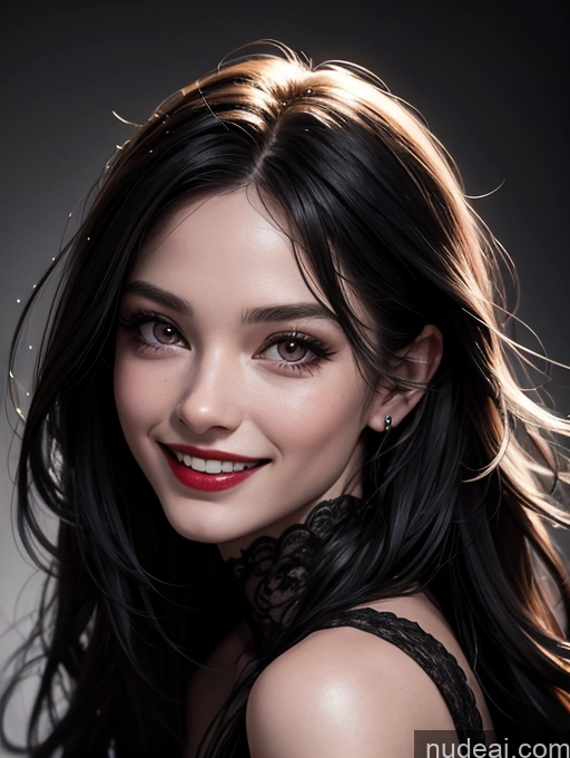 related ai porn images free for Black Hair Long Hair White Close-up View Goth 18 Laughing Happy