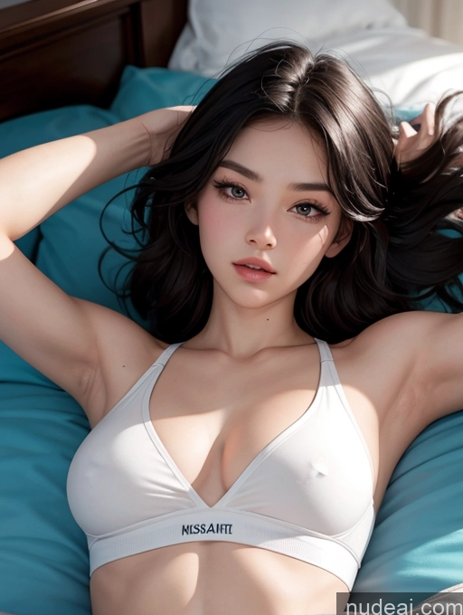 related ai porn images free for Model One Beautiful Fairer Skin 18 Seductive Black Hair Long Hair Asian Bedroom Close-up View Sports Bra On Back