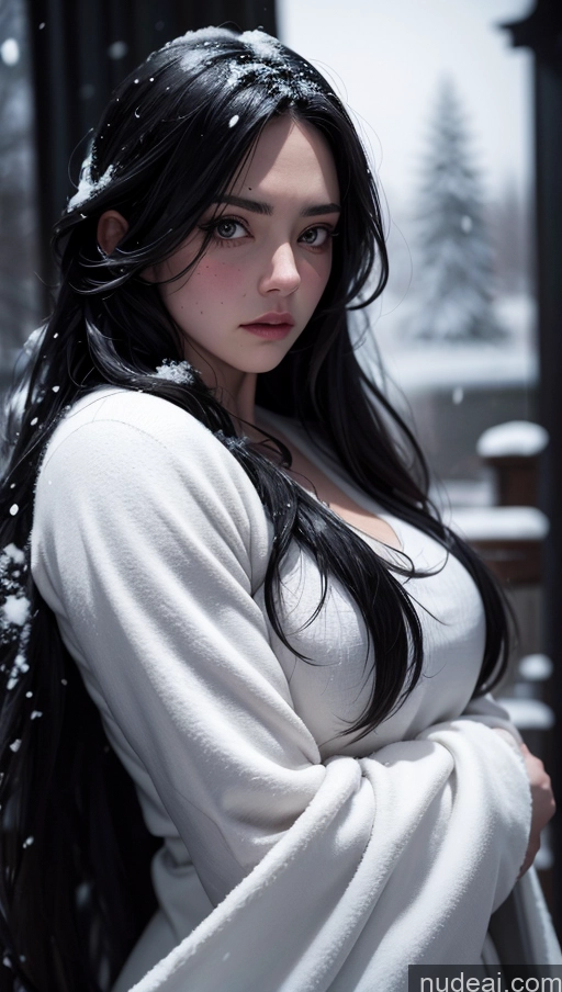 related ai porn images free for Superhero Sad Snow Dark Lighting Black Hair Long Hair
