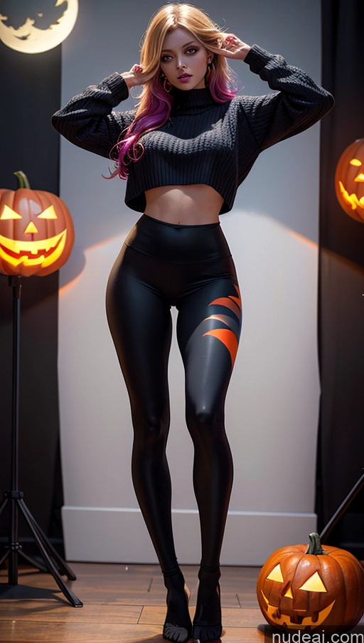 related ai porn images free for Halloween Sweater Yoga Pants