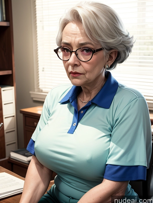 related ai porn images free for 80s Busty Glasses Serious Office Golf
