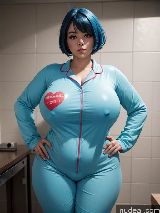 related ai porn images free for 18 Cosplay Pajamas Onesie Short Hair Prison Blue Hair Sad Huge Boobs Big Hips Big Ass Fat