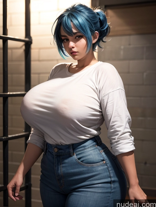 related ai porn images free for 18 Prison Blue Hair Sad Huge Boobs Big Hips Big Ass Fat Casual Pixie