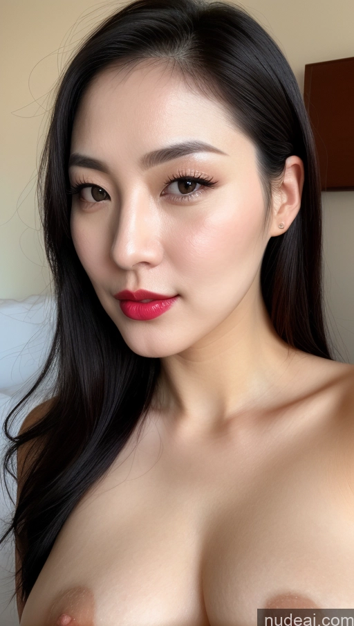 related ai porn images free for Woman One Perfect Boobs Beautiful Lipstick Thick 30s Black Hair Slicked Korean Close-up View Detailed Fairer Skin