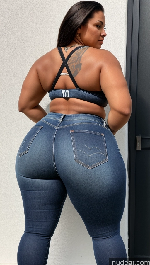 ai nude image of araffe butt lifter in jeans showing off her butt pics of Athlete Big Ass Big Hips Perfect Body Jeans