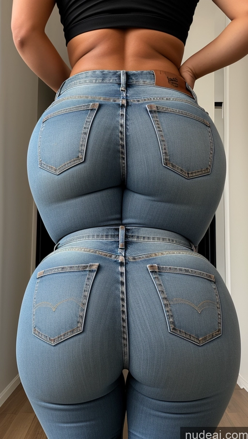 ai nude image of araffe butt - bari woman in jeans showing off her butt pics of Athlete Big Ass Big Hips Jeans