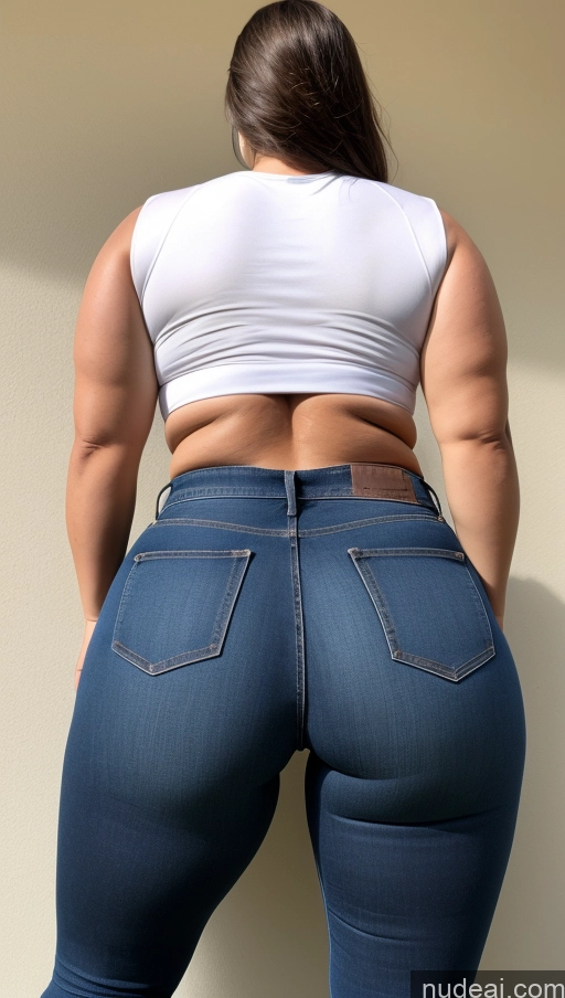 ai nude image of araffe butt - bari woman in jeans showing off her butt pics of Athlete Big Ass Big Hips Jeans