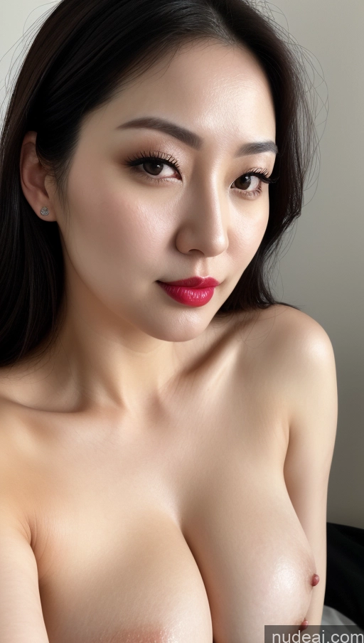 related ai porn images free for Woman One Perfect Boobs Beautiful Lipstick Thick Fairer Skin 30s Korean Close-up View Detailed Black Hair Slicked