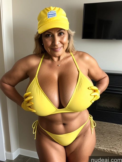 related ai porn images free for Milf One Busty Huge Boobs Thick Tanned Skin 60s Brazilian Front View Construction Worker Maid Microkini Thong