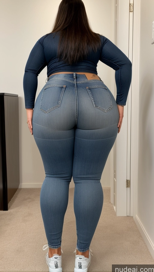 ai nude image of araffe butt lifter in jeans showing off her butt pics of Athlete Big Ass Big Hips Jeans Long Hair