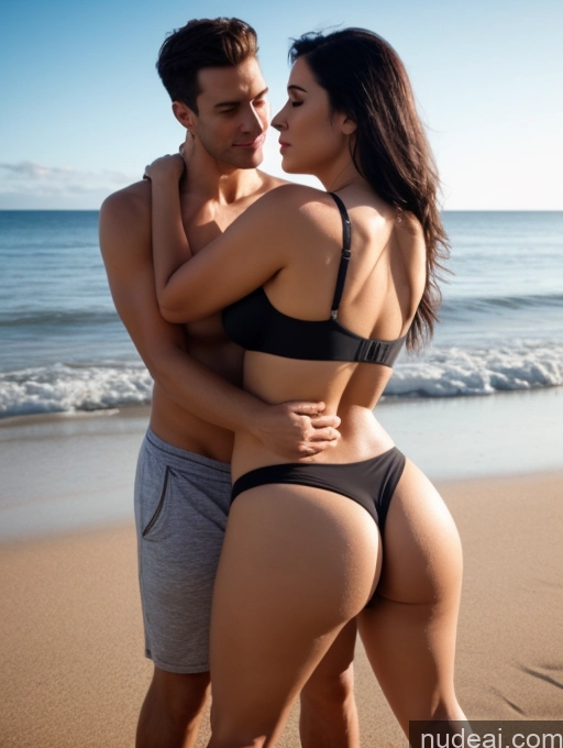 related ai porn images free for Woman + Man Two Perfect Boobs Beautiful Big Ass Chubby Long Legs Long Hair 30s Seductive Black Hair Beach Front View Crop Top Jeans Pajamas Stylish Cleavage Dark Lighting Simple Sexy Face 3d Ass Grab From Behind