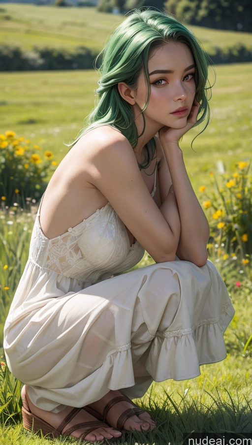 related ai porn images free for Sundress Close-up View Detailed Skin Detail (beta) Meadow Green Hair Squatting Slicked
