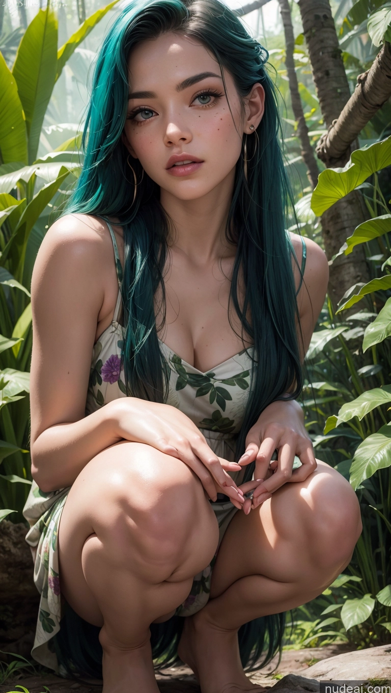related ai porn images free for Sundress Close-up View Detailed Skin Detail (beta) Green Hair Squatting Jungle Long Hair